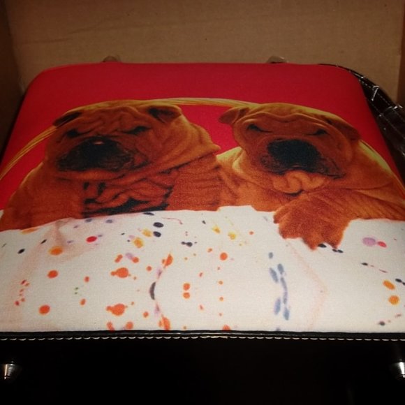 COPY - Jeweled Red Shar Pei puppy dogs photo purse tote - Picture 5 of 7